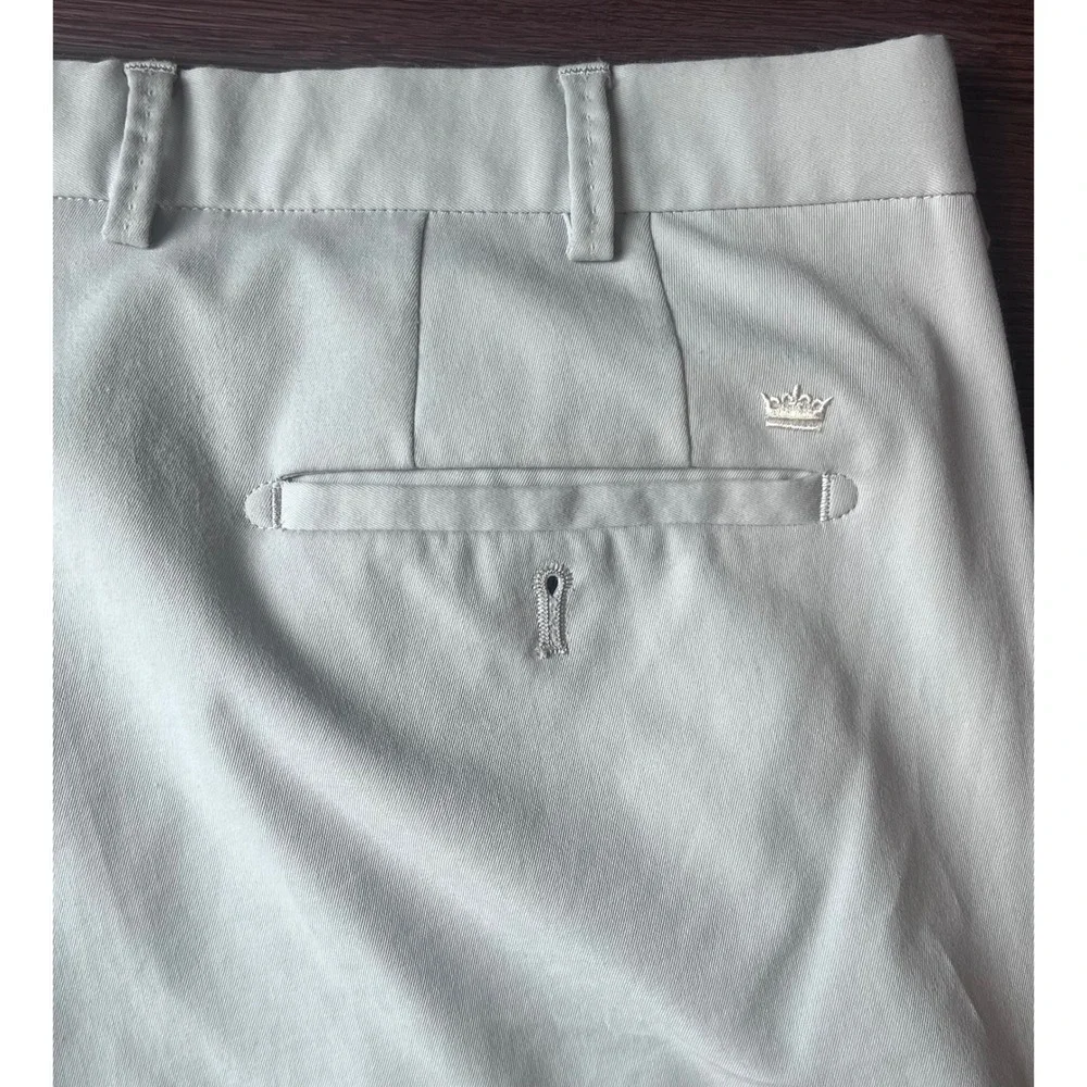 Peter Millar Crown Sport Men 38x32 Gray Performance Chino Pants Golf Trousers